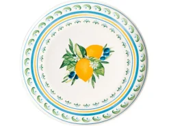 Sæt med 12 stykker service TARRAGON Porcelæn Hvid/ Grøn
