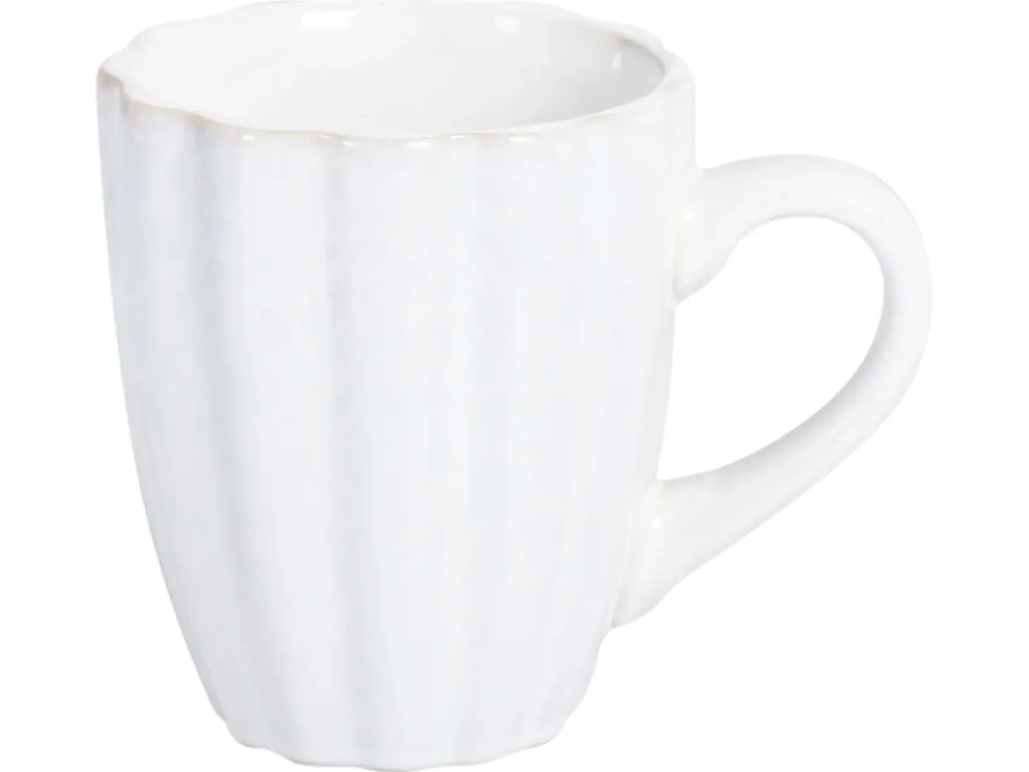 Sæt med 16 stykker spisestel NETTLE Stentøj Cremehvid