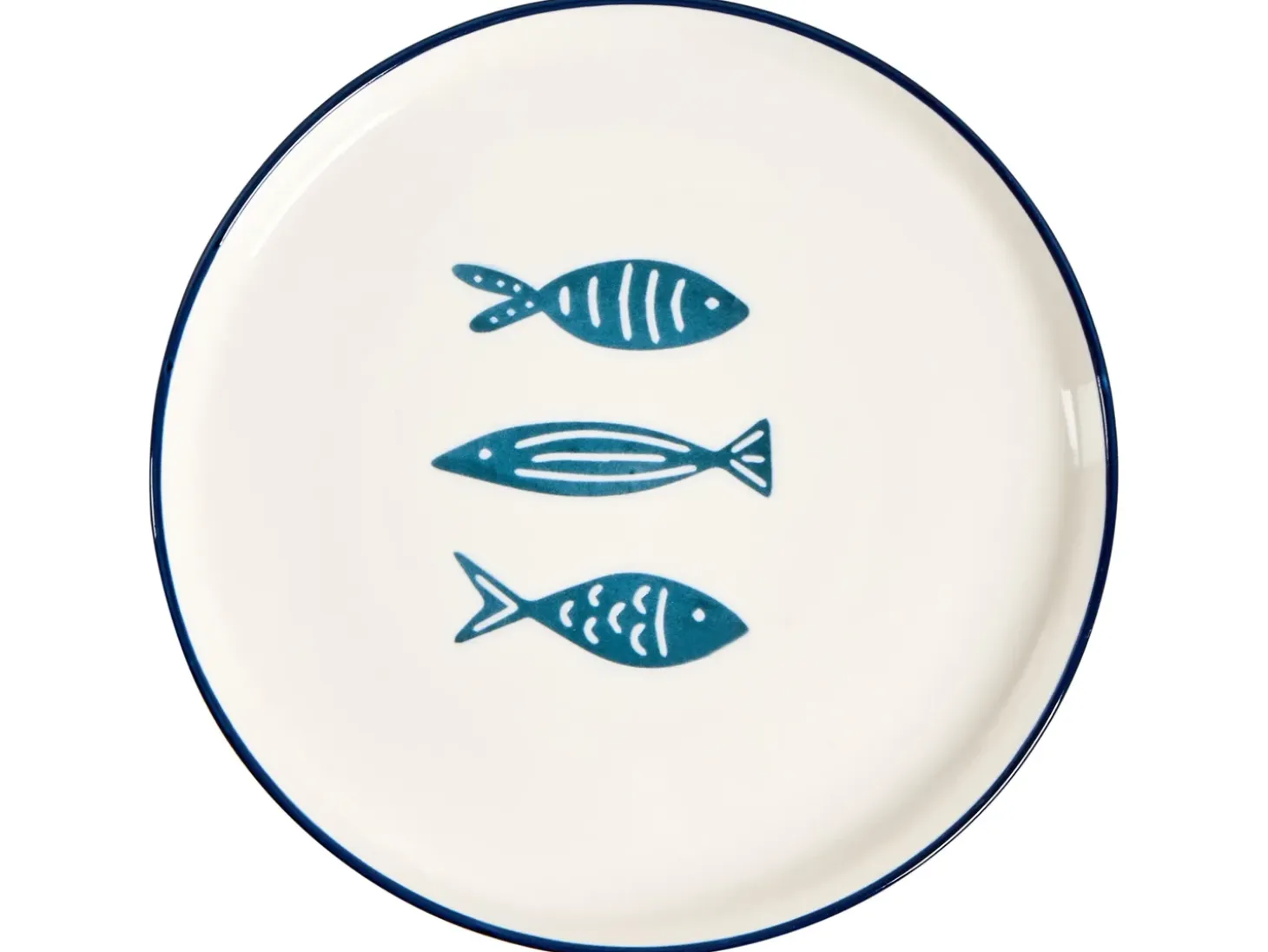 Sæt med 16 stykker spisestel TAMARIND Porcelæn Hvid/blå