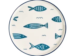 Sæt med 16 stykker spisestel TAMARIND Porcelæn Hvid/blå