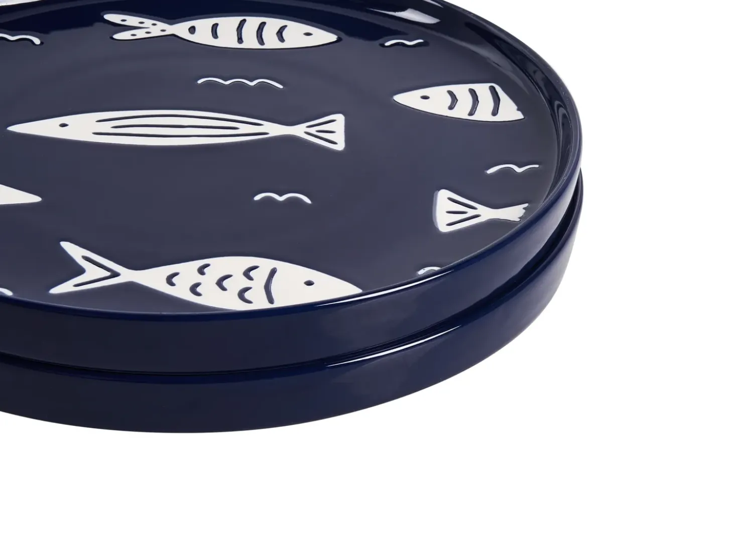 Sæt med 16 stykker spisestel TAMARIND Porcelæn Hvid/blå