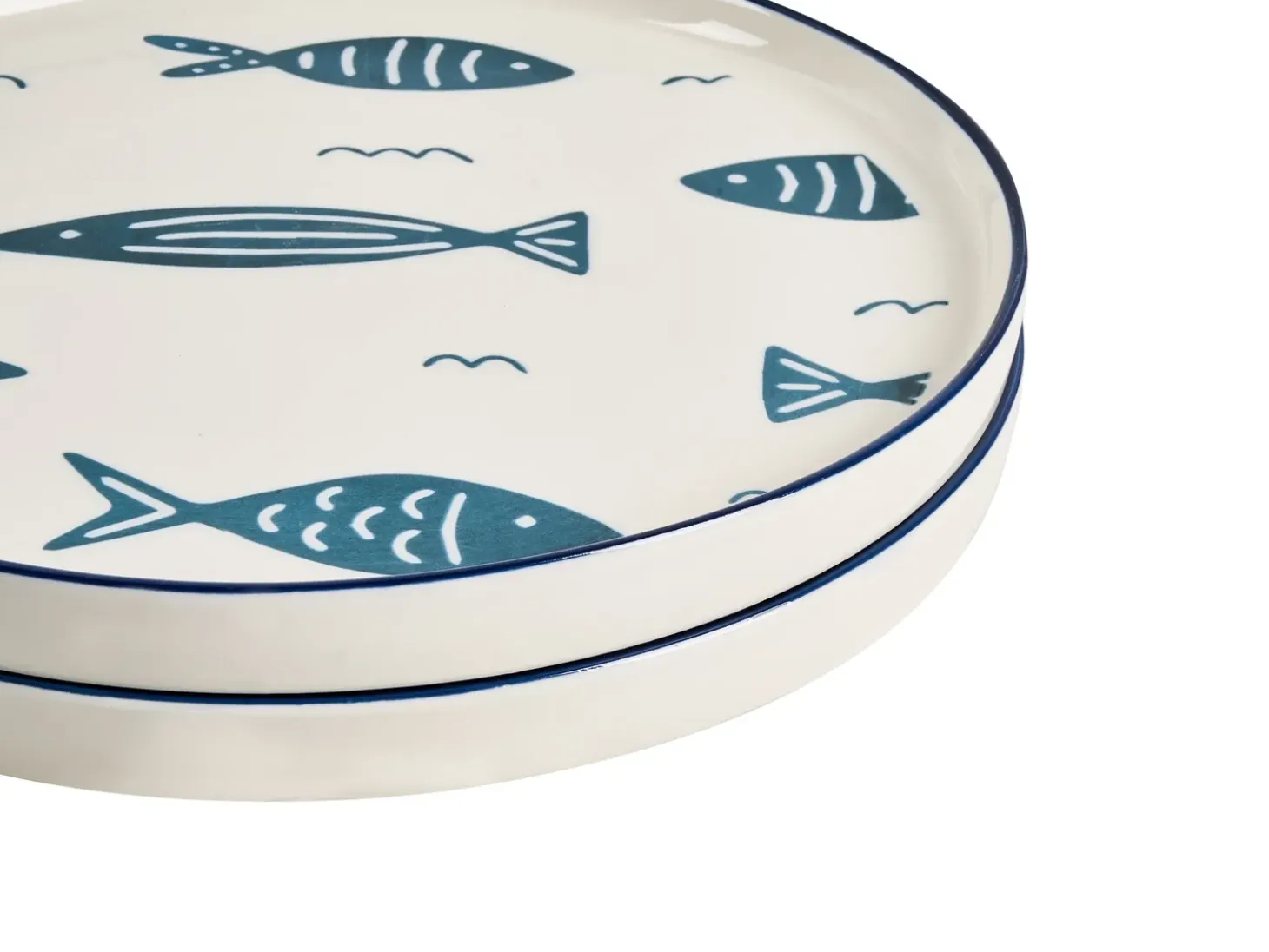 Sæt med 16 stykker spisestel TAMARIND Porcelæn Hvid/blå