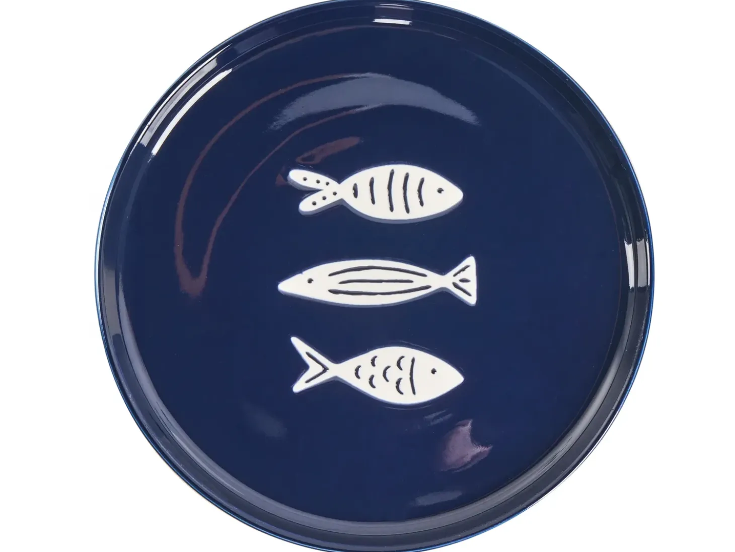 Sæt med 16 stykker spisestel TAMARIND Porcelæn Hvid/blå