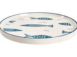 Sæt med 16 stykker spisestel TAMARIND Porcelæn Hvid/blå