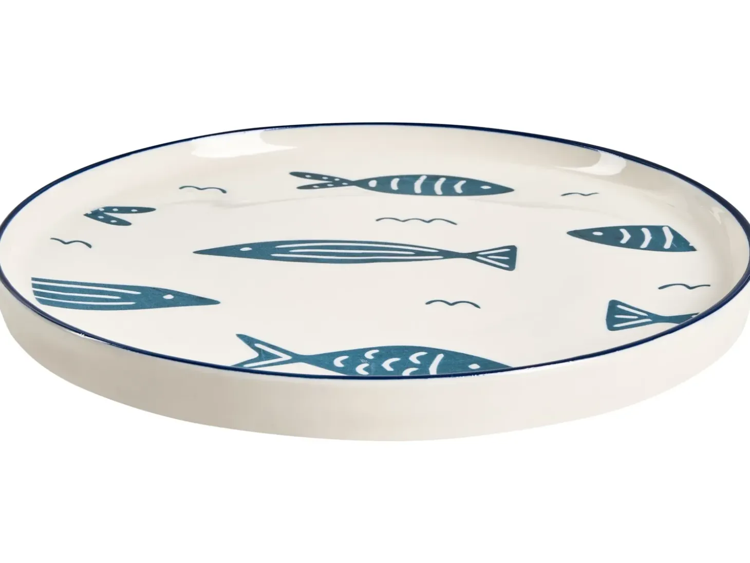 Sæt med 16 stykker spisestel TAMARIND Porcelæn Hvid/blå