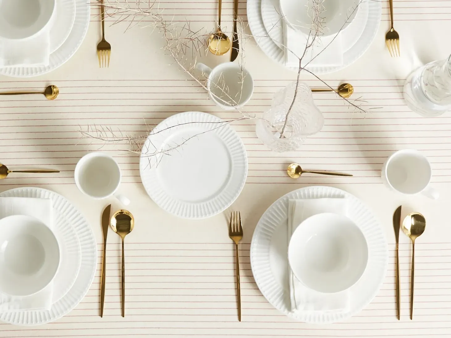 Sæt med 16 stykker spisestel COWSLIP Porcelæn Hvid