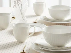 Sæt med 16 stykker spisestel COWSLIP Porcelæn Hvid