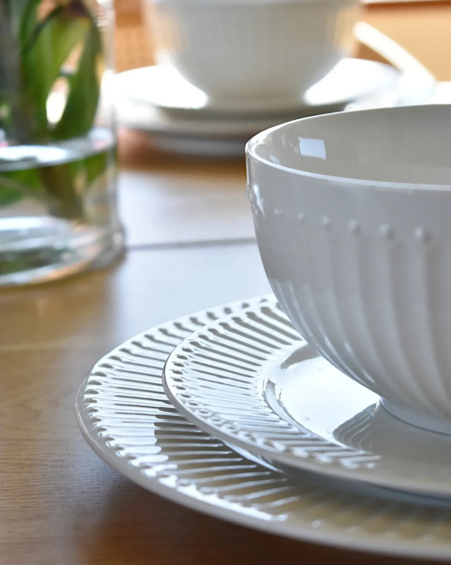 Sæt med 16 stykker spisestel COWSLIP Porcelæn Hvid
