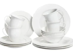 Sæt med 16 stykker spisestel ELDERBERRY Porcelæn Hvid