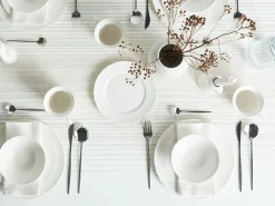 Sæt med 16 stykker spisestel ELDERBERRY Porcelæn Hvid