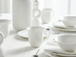 Sæt med 16 stykker spisestel ELDERBERRY Porcelæn Hvid