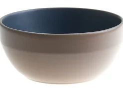 Sæt med 16 stykker spisestel NUTMEG Stentøj Beige/ Blå