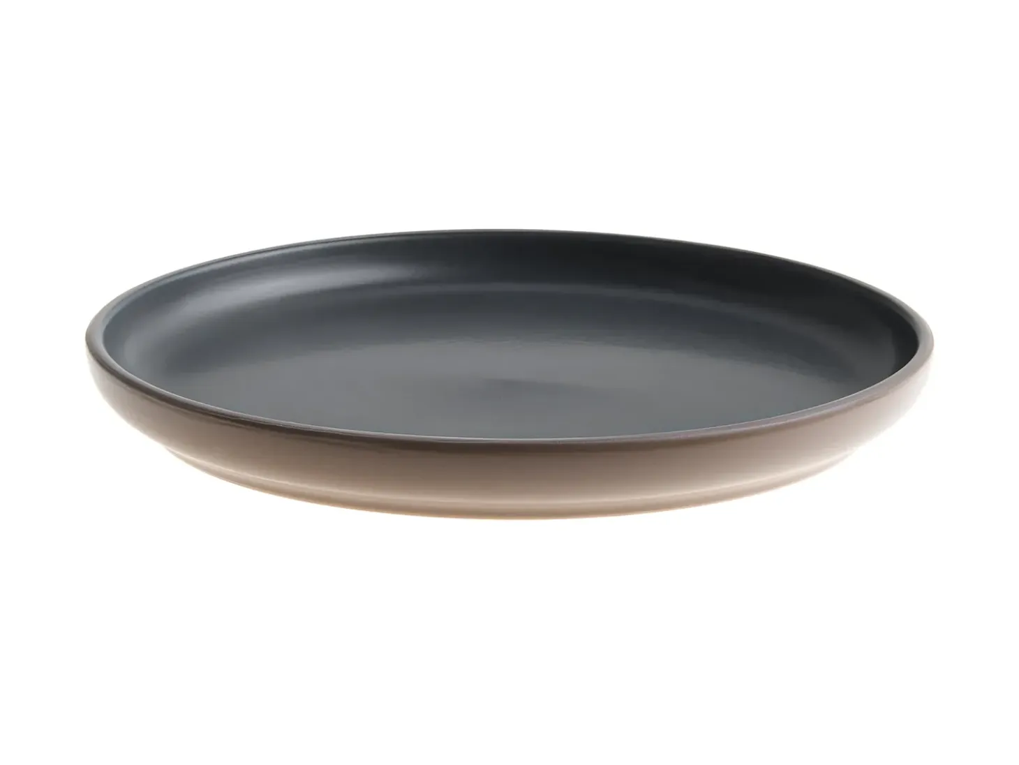 Sæt med 16 stykker spisestel NUTMEG Stentøj Sort/beige