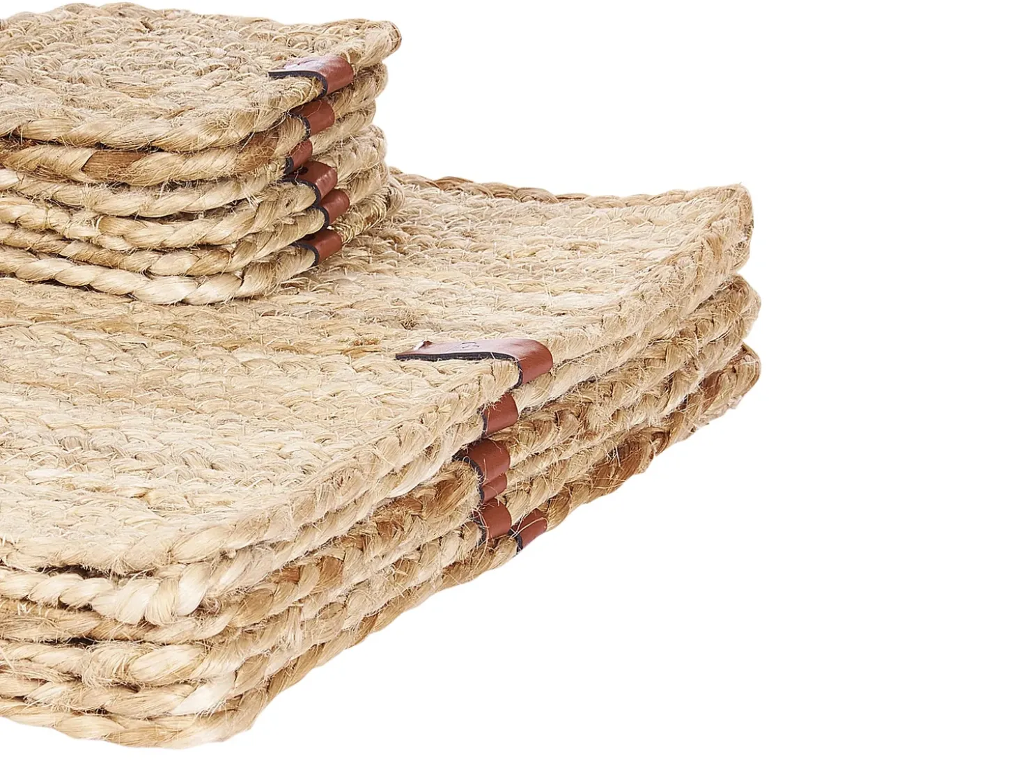 Sæt med dækkeservietter og bordskånere QUANDONG Jute Naturlig