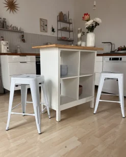 Sæt af 2 barstole CABRILLO Metal Hvid