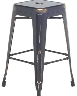 Sæt af 2 barstole CABRILLO Metal Sort