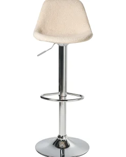 Sæt af 2 barstole KAHLA Boucle Lys Beige