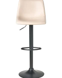 Sæt af 2 barstole LEBRIJA Kunstlæder Lys Beige