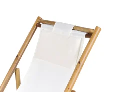 Sæt af 2 dækstole ATRANI Bambus Lys Beige