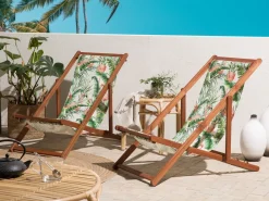 Sæt af 2 erstatningsbetræk til liggestol ANZIO/AVELLINO 113 x 44 cm Multifarvet
