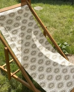 Sæt af 2 erstatningsbetræk til liggestol ANZIO/AVELLINO 113 x 44 cm Sand Beige