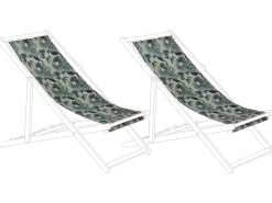 Sæt af 2 erstatningsbetræk til liggestol ANZIO/AVELLINO 113 x 44 cm Multifarvet