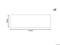 Sæt af 2 erstatningsbetræk til liggestol ANZIO/AVELLINO 113 x 44 cm Blå