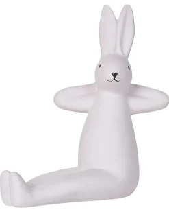 Sæt af 3 figurer Hare BREST Keramik Hvid