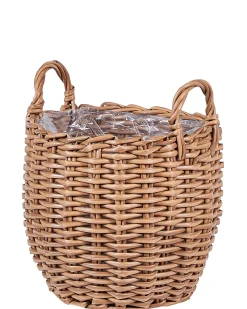 Sæt af 3 flet kurve til planter AUCUBA 26/34/44 cm Lysebrun