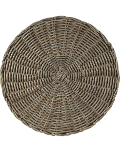 Sæt af 2 flet kurve til planter BITOLA 40/48 cm Brun PE-rattan