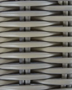 Sæt af 3 flet kurve til planter NIKITI 29/35/40 cm Brungrå PE-rattan