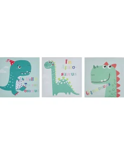 Sæt af 3 fotorammer BINGUI Motiv for børn 30 x 30 cm Multifarvet