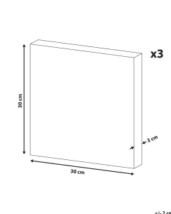 Sæt af 3 fotorammer TIMIA Dyre motiv 30 x 30 cm Grå