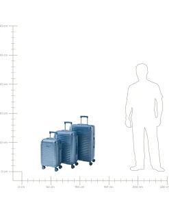 Sæt af 3 hardcase-kufferter MYNTIS Blå