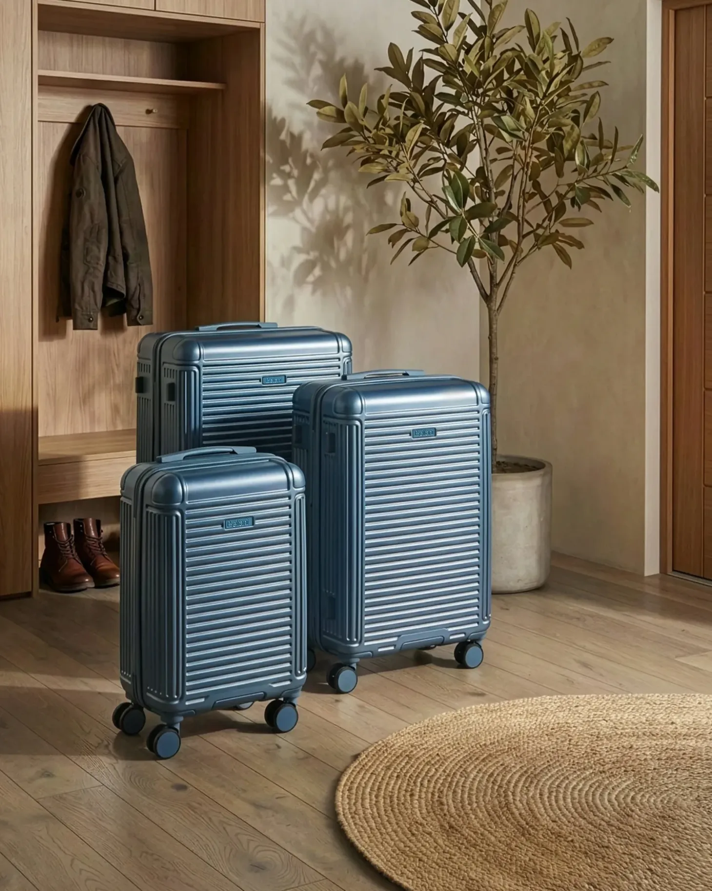 Sæt af 3 hardcase-kufferter MYNTIS Blå