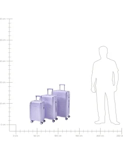 Sæt af 3 hardcase-kufferter MYNTIS Lilla
