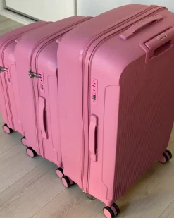 Sæt af 3 hardcase-kufferter TONSAI Lyserød