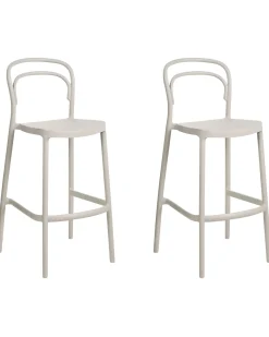 Sæt af 2 have barstole PORANO Beige