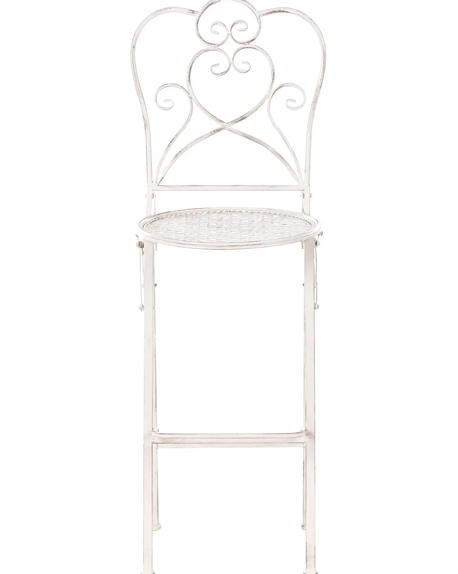 Sæt af 2 have barstole TRIESTE Foldbar Metal Lys Beige