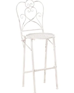 Sæt af 2 have barstole TRIESTE Foldbar Metal Lys Beige