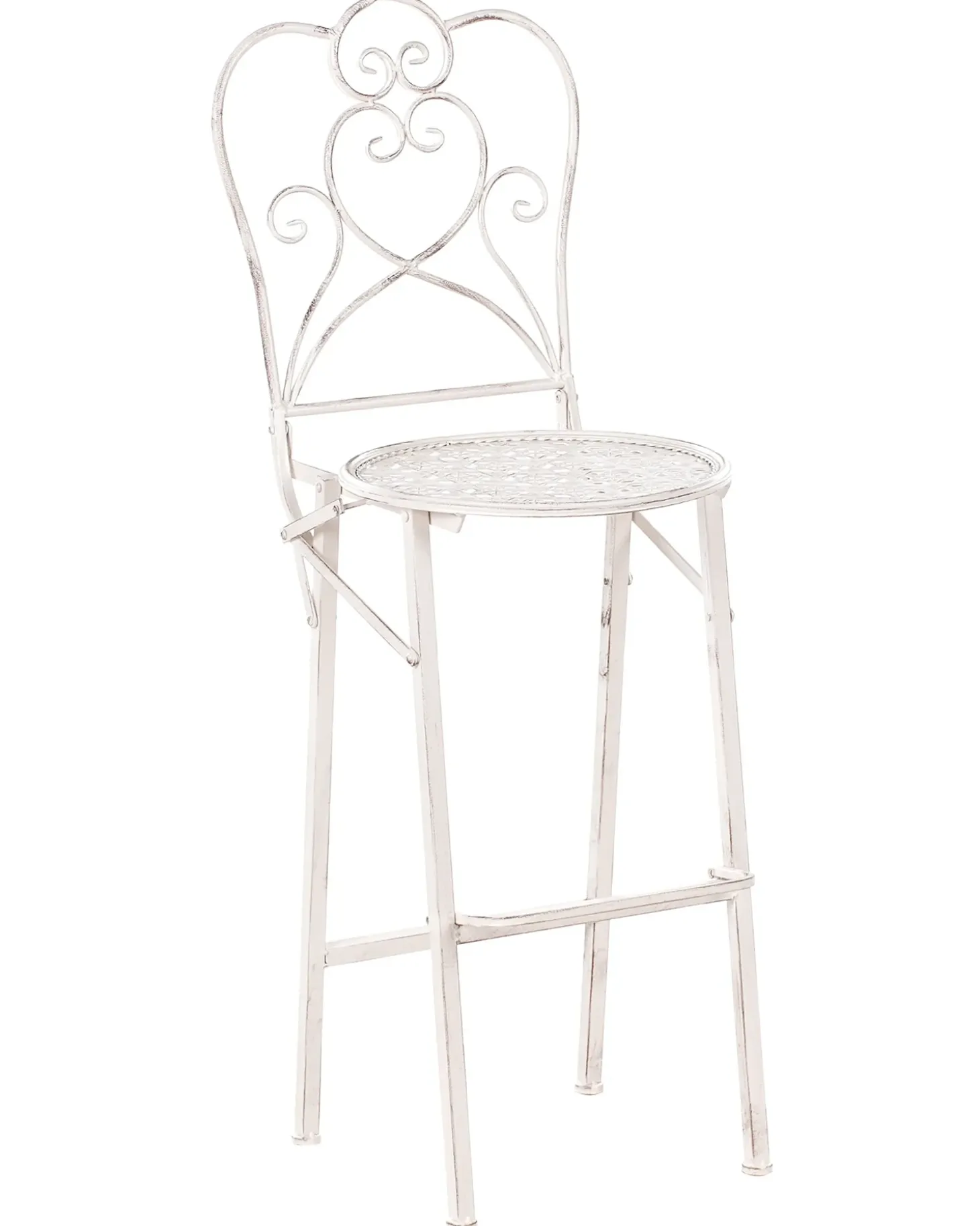 Sæt af 2 have barstole TRIESTE Foldbar Metal Lys Beige