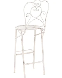 Sæt af 2 have barstole TRIESTE Foldbar Metal Lys Beige