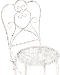 Sæt af 2 have barstole TRIESTE Foldbar Metal Lys Beige