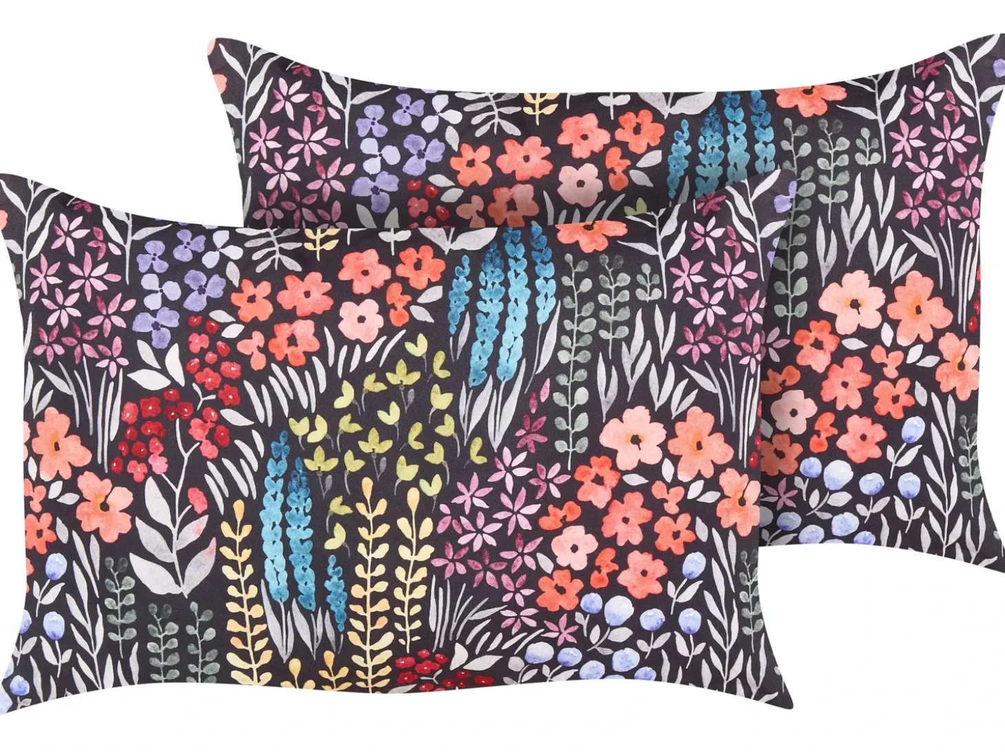 Sæt af 2 havehynder CASTELARO Blomstermønster 40 x 60 cm Multifarvet