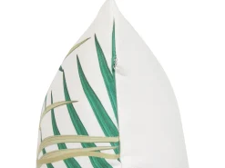 Sæt af 2 havehynder GAIANA Plante mønster 45 x 45 cm Grøn