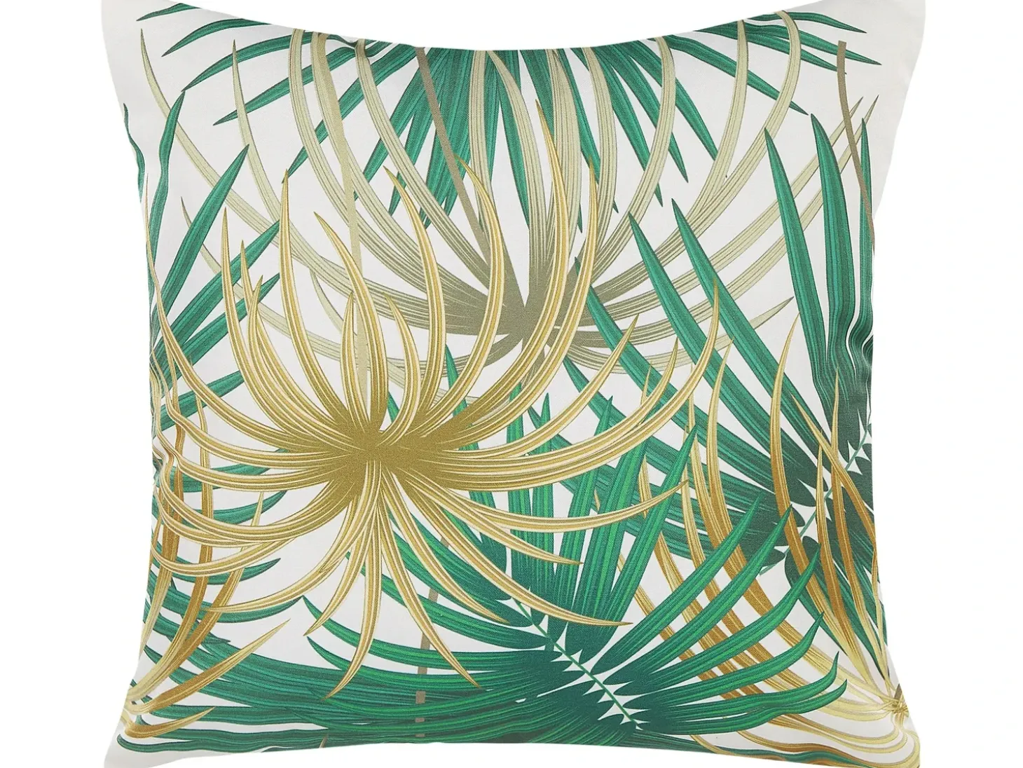 Sæt af 2 havehynder GAIANA Plante mønster 45 x 45 cm Grøn