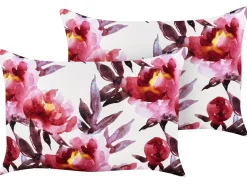 Sæt af 2 havehynder LANROSSO Blomstermønster 40 x 60 cm Lyserød