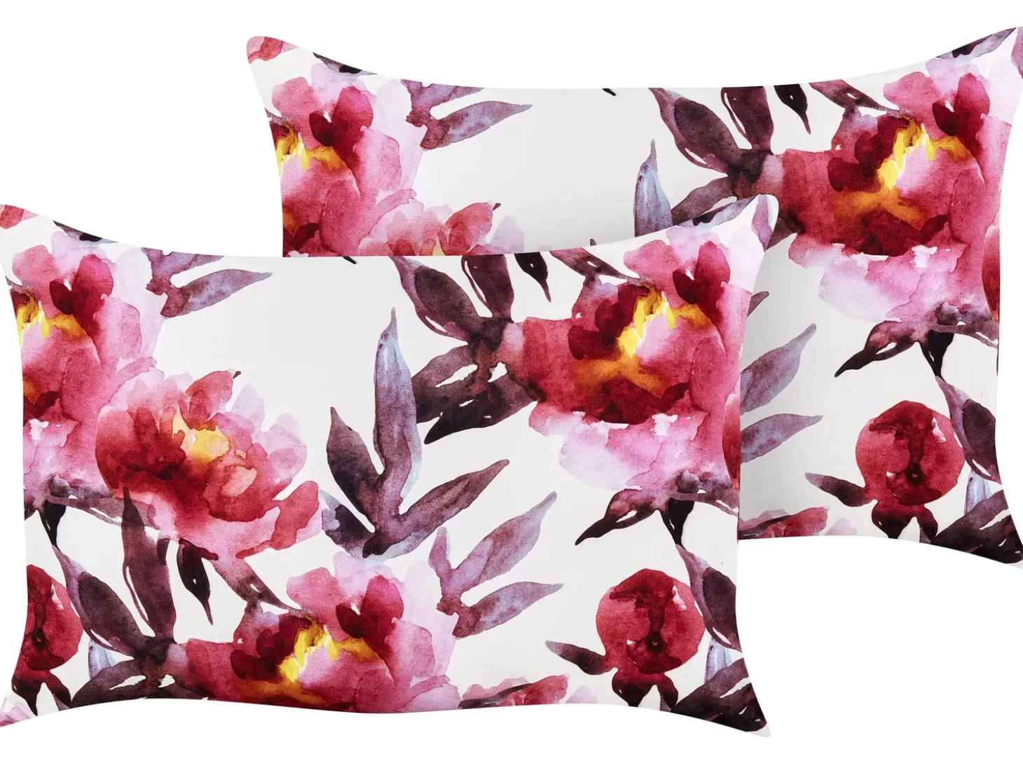 Sæt af 2 havehynder LANROSSO Blomstermønster 40 x 60 cm Lyserød