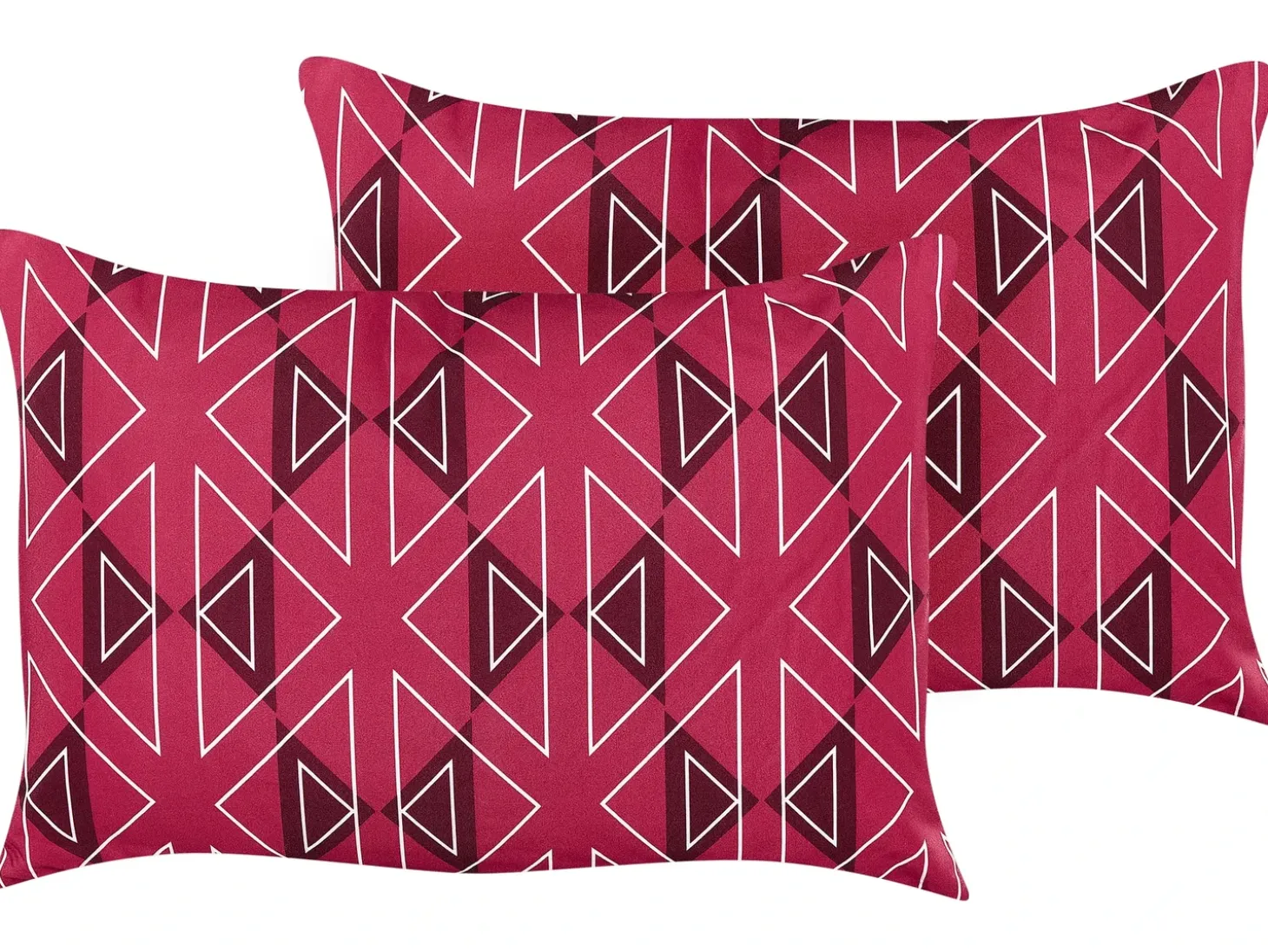 Sæt af 2 havehynder MEZZANO Geometrisk mønster 40 x 60 cm Fuchsia