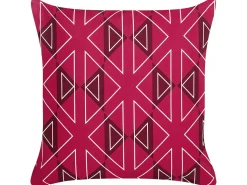 Sæt af 2 havehynder MEZZANO Geometrisk mønster 45 x 45 cm Lyserød